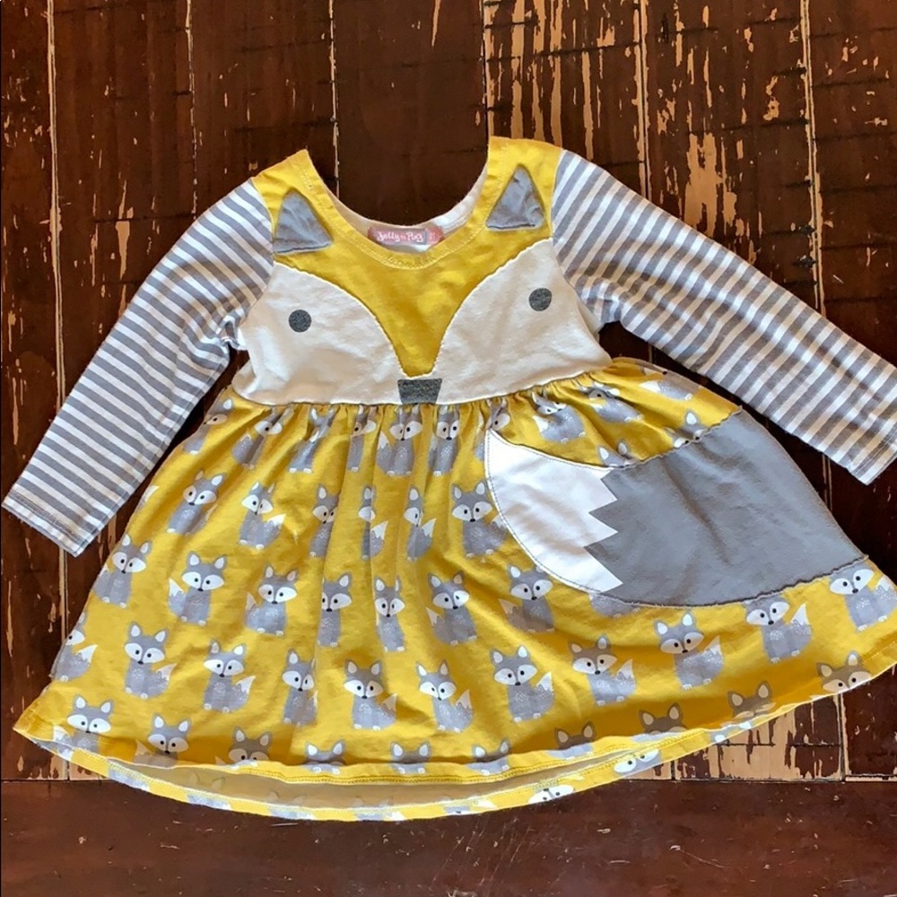 Jelly the Pug Fox Furry Friends Dress Size 2T